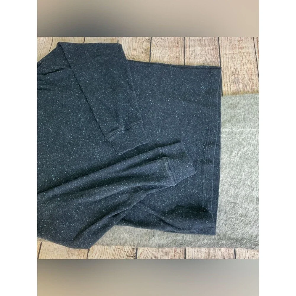 J. Crew Men's Navy Heathered Henley Knit Sweater 100% Cotton Size M